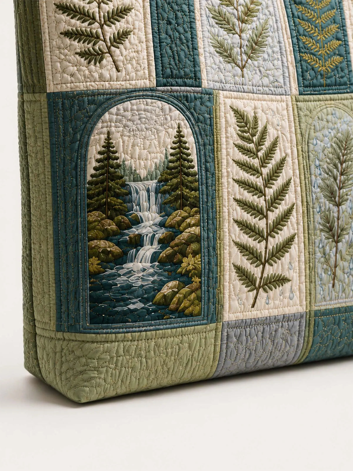 Pacific Northwest Forest Quilted Tote Bag
