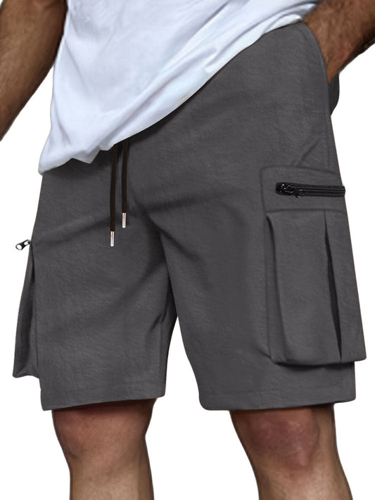 Men's Cargo Zipper Pocket Casual Shorts