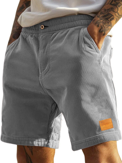 Men's Fashion Elastic Waist Embroidered Logo Shorts