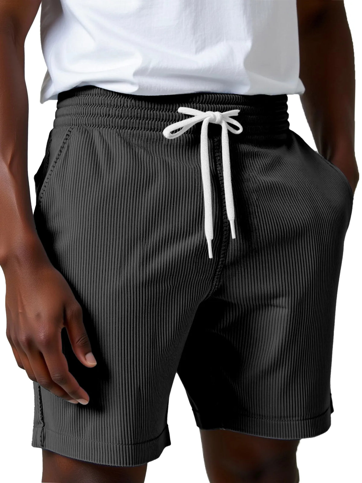 Men's Casual And Comfortable Everyday Simple Corduroy Shorts