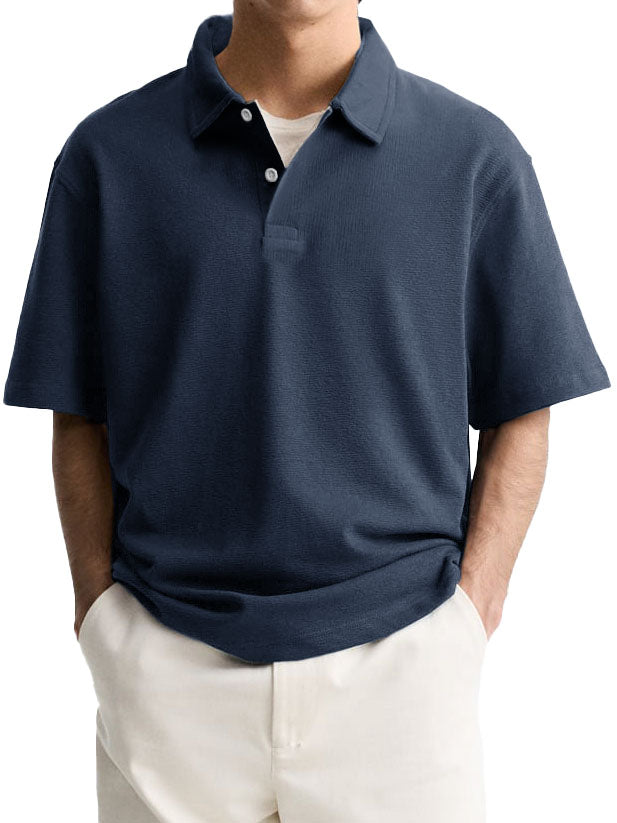 Men's Fashion Casual Lapel Short Sleeve Polo Shirt