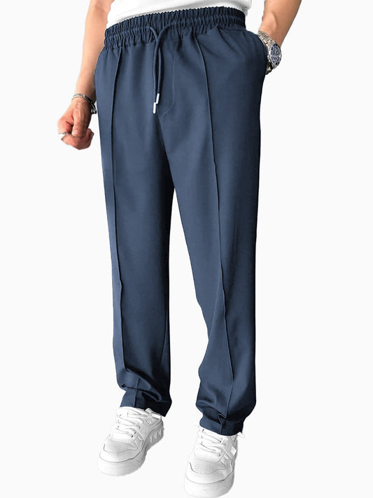Men's Casual Trousers Elastic Straight Trousers