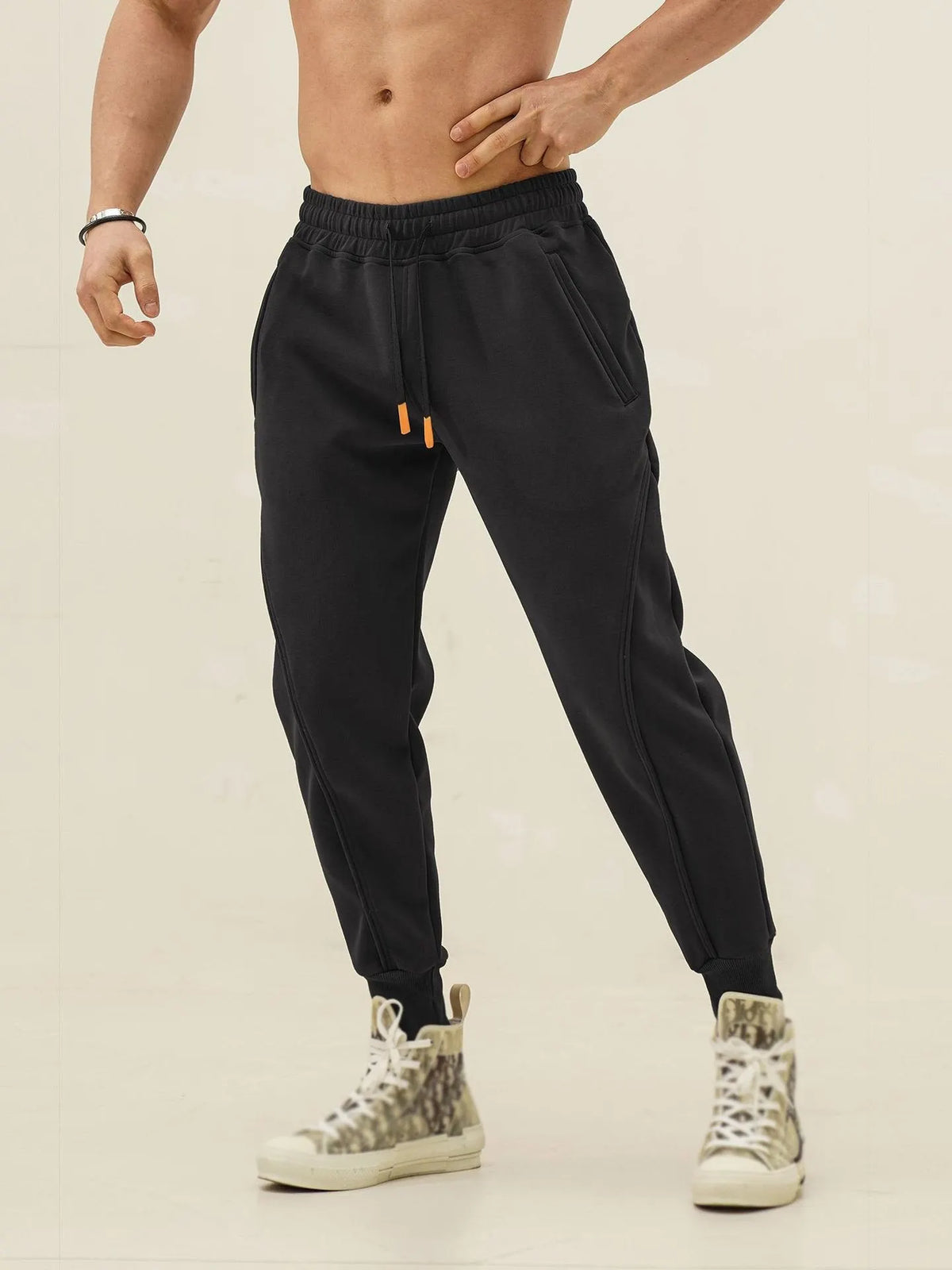 Men's Loose Three-dimensional Patchwork Leggings Trousers