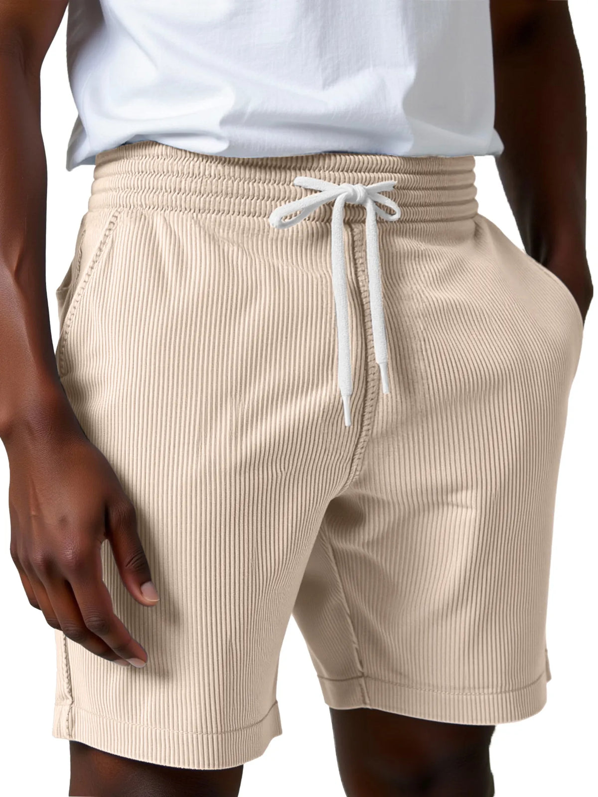 Men's Casual And Comfortable Everyday Simple Corduroy Shorts