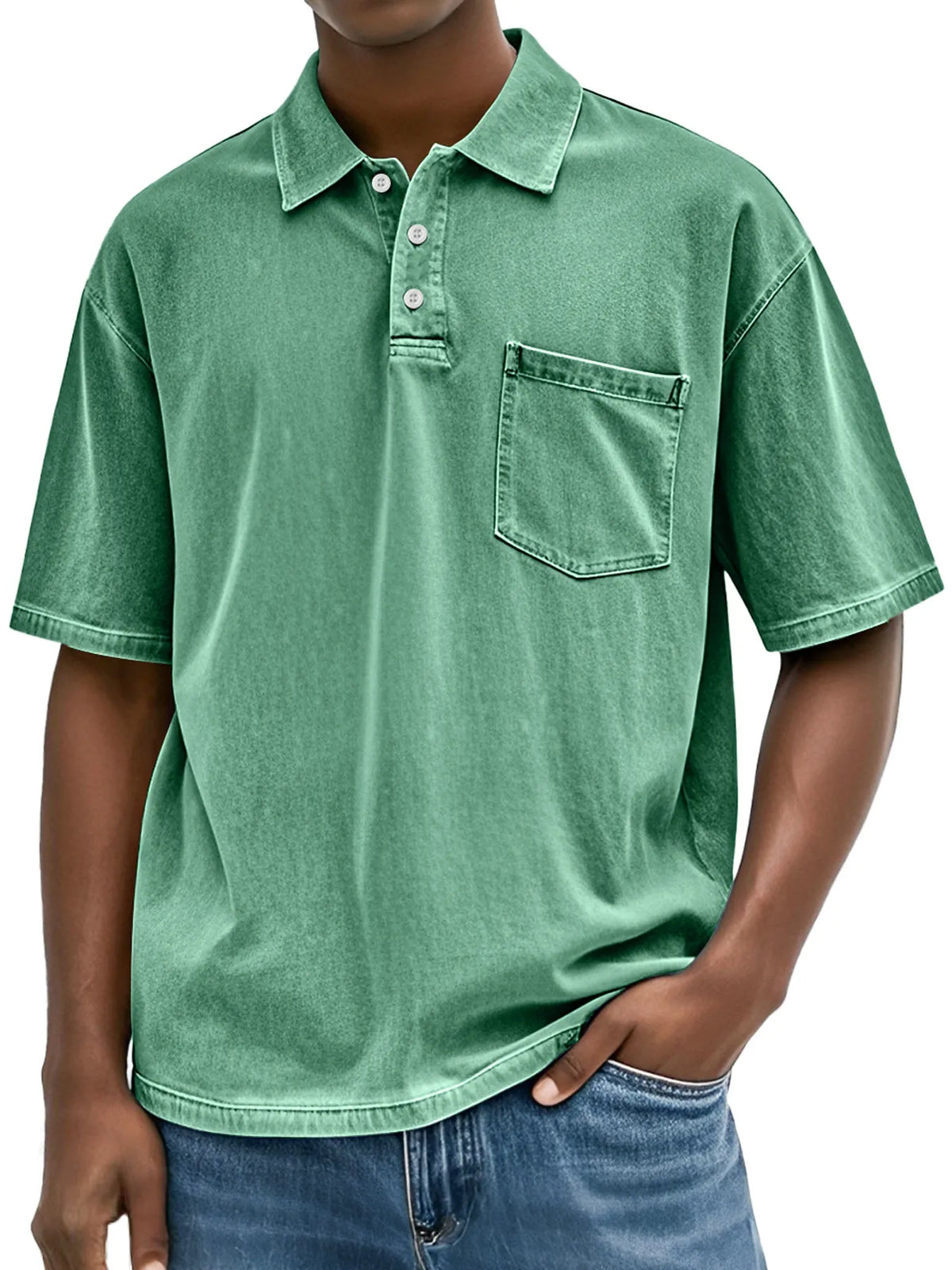 Men's Retro Everyday Lapel Pocket Comfort Short Sleeve POLO Shirt