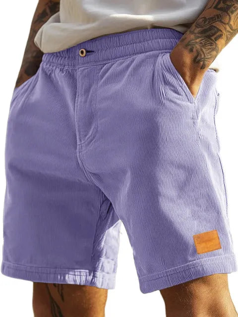 Men's Fashion Elastic Waist Embroidered Logo Shorts