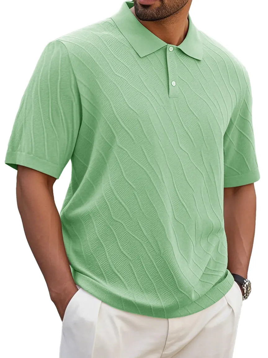 Men's Fashion Casual Short-sleeved Lapel Polo Shirt