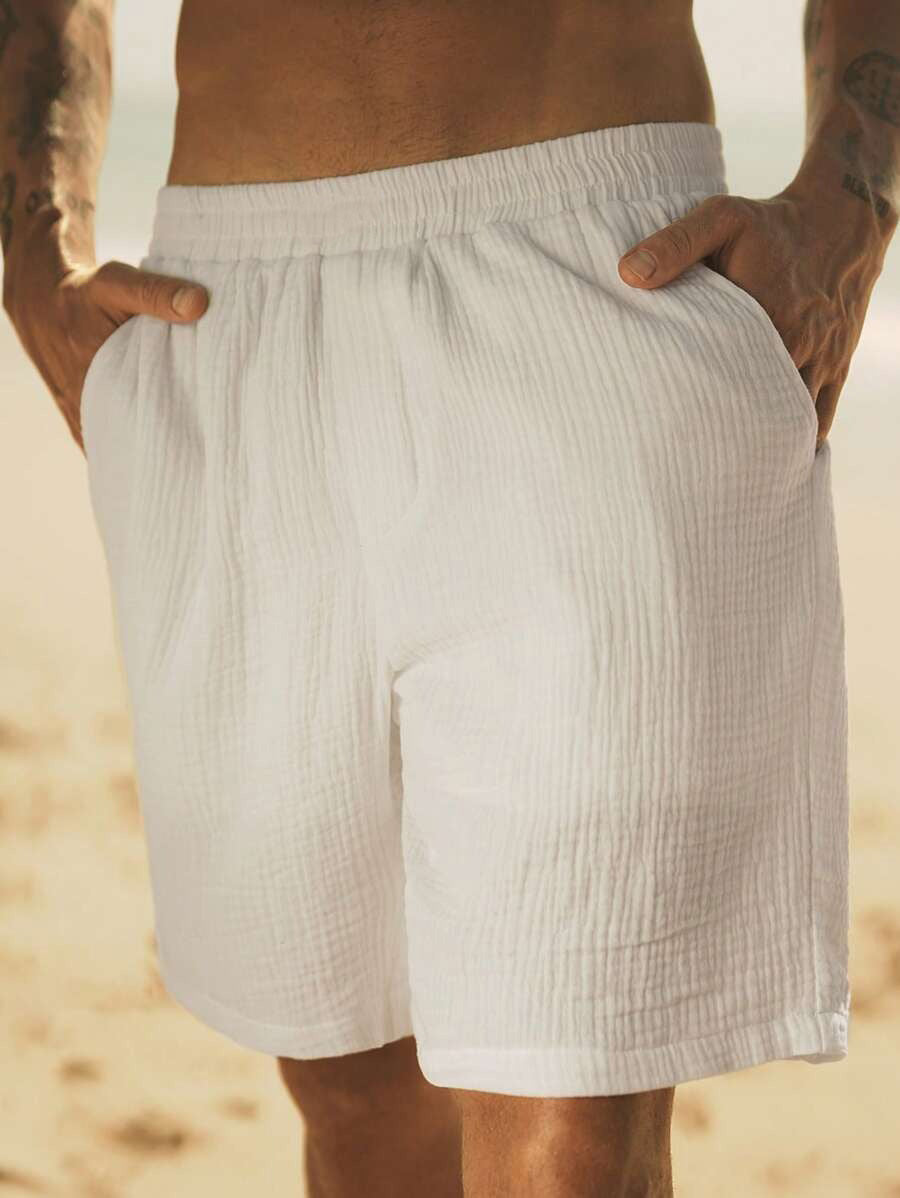 Men's Fashion Casual Pleated Fabric Shorts