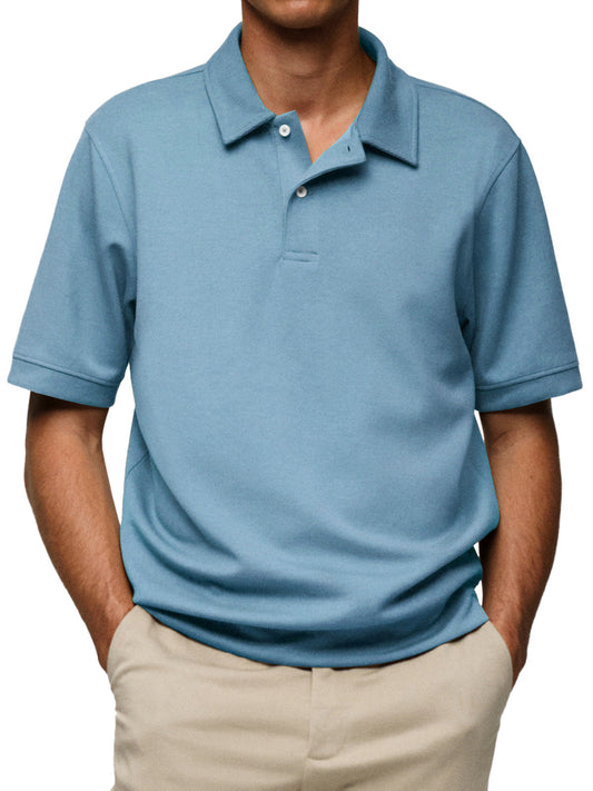 Men's Everyday Casual Lapel Button-Down Short Sleeve POLO Shirt