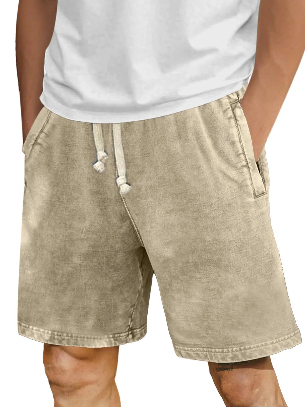Men's Casual Simple Retro Solid Color Comfortable Shorts