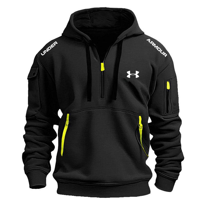Men's Zipper And Multi Pocket Sport Casual Sweatshirt