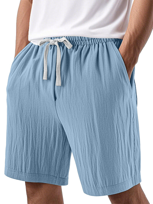 Men's Casual Solid Color Comfortable Loose Beach Shorts
