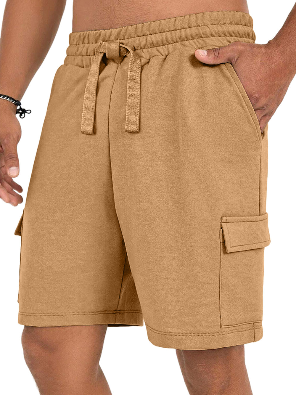 Men's Casual Cargo Multi-pocket Solid Color Comfortable Shorts
