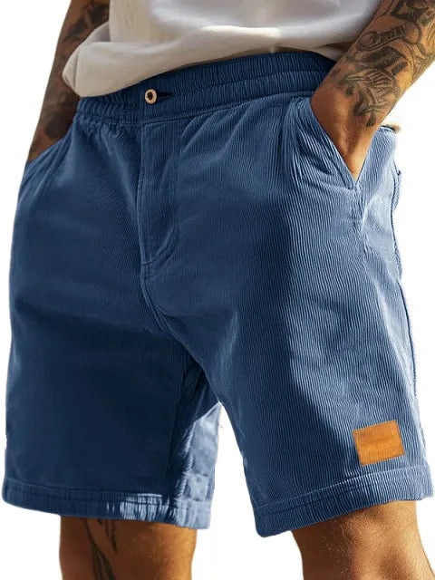 Men's Fashion Elastic Waist Embroidered Logo Shorts