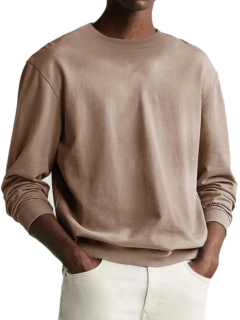 Men's Fashion Retro Round Neck Long Sleeve Sweatshirt