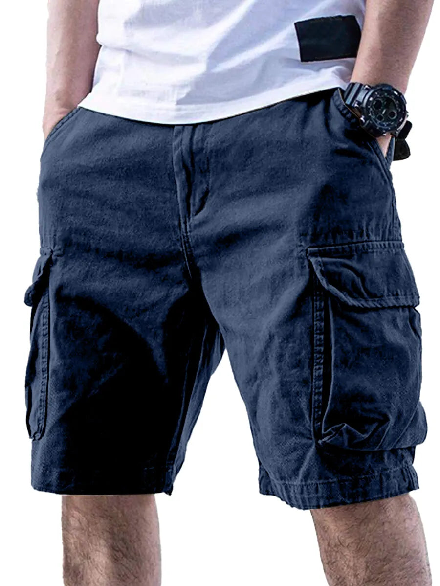Men's Casual Solid Color Cargo Shorts