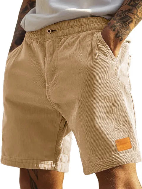 Men's Fashion Elastic Waist Embroidered Logo Shorts