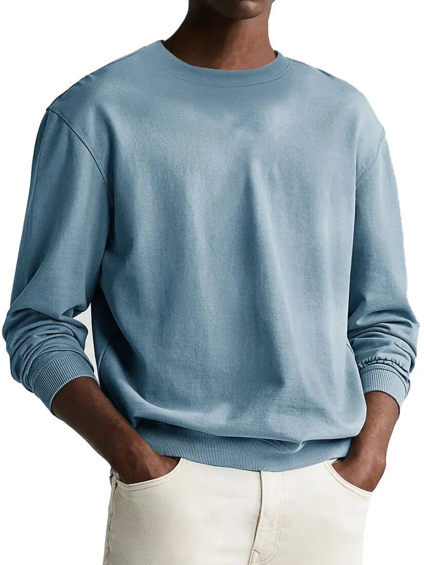 Men's Fashion Retro Round Neck Long Sleeve Sweatshirt