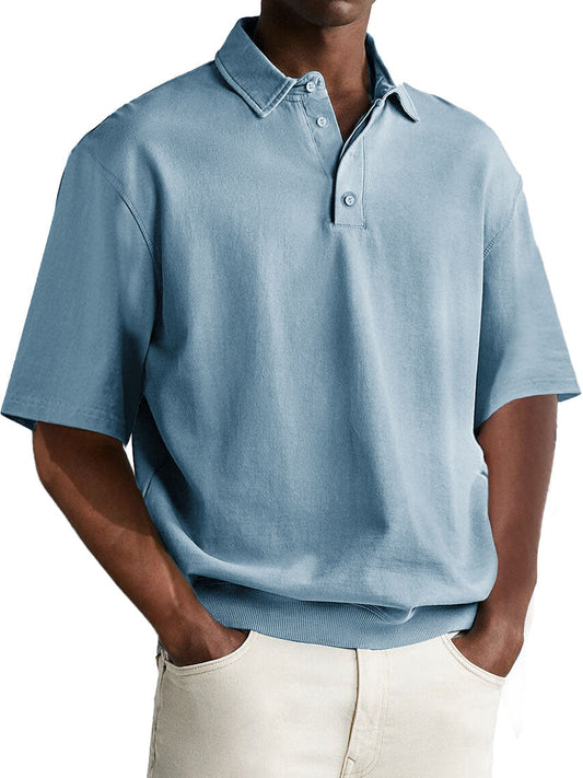 Men's Fashion Comfortable And Casual Lapel Short-sleeved Polo Shirt