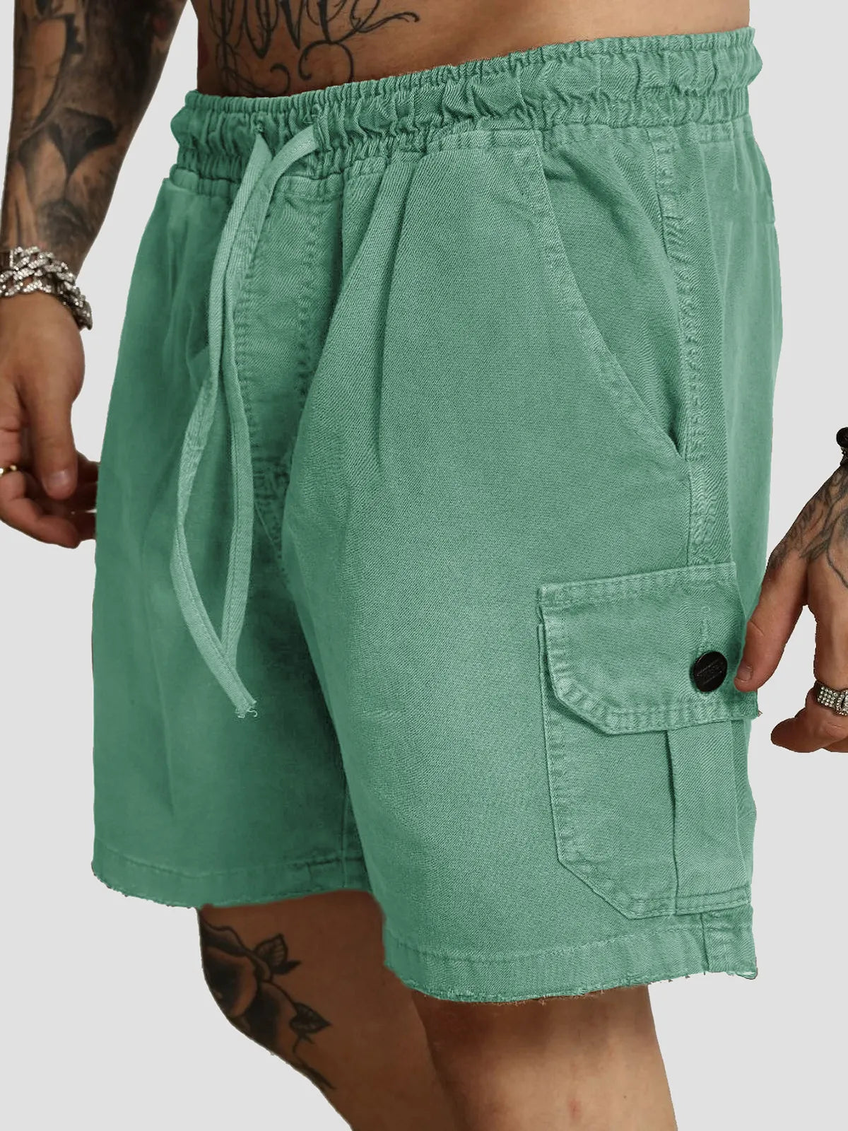 Men's Fashion Retro Workwear Pocket Shorts