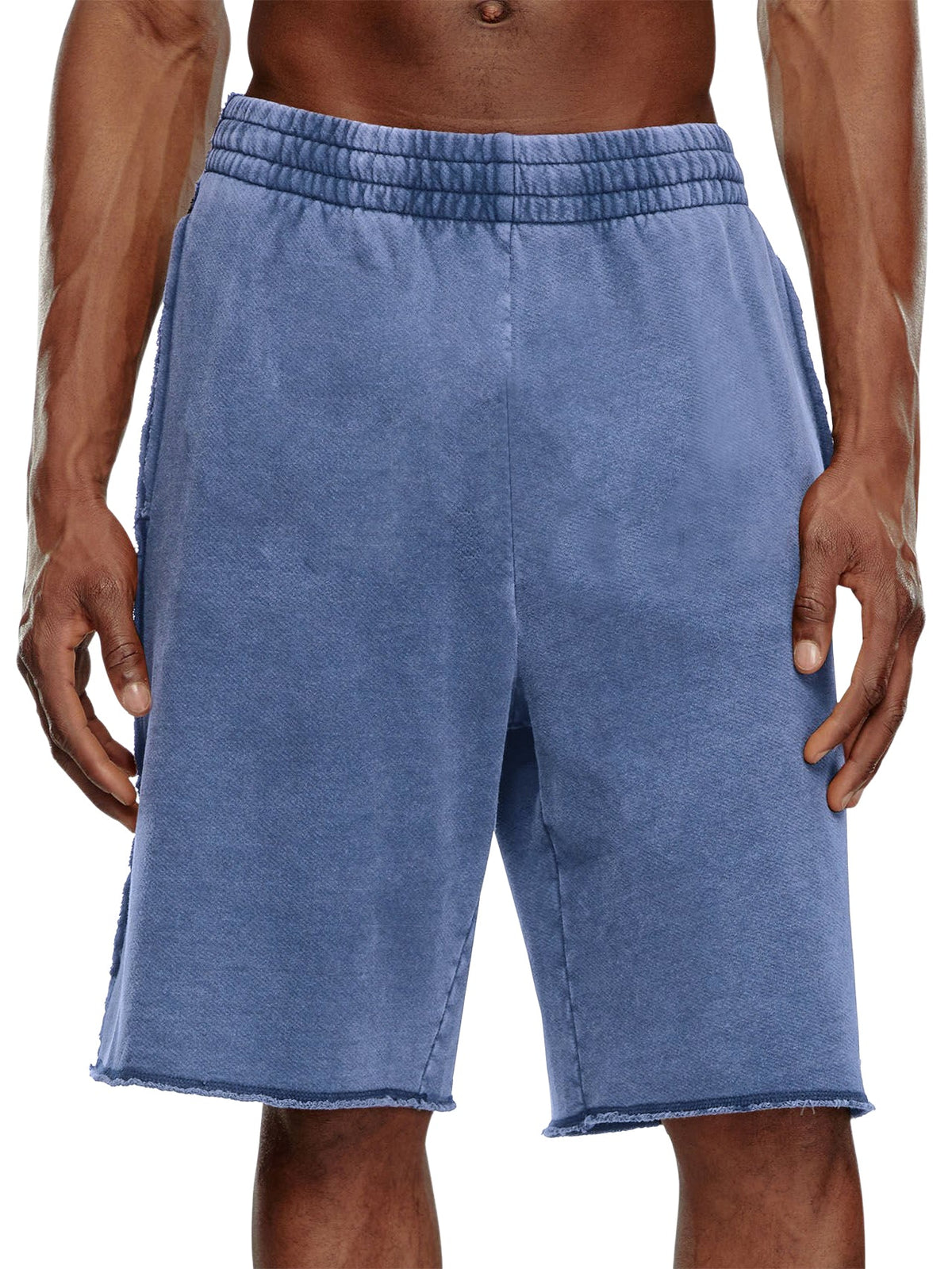 Men's Cotton Washed Distressed Vintage Distressed Shorts