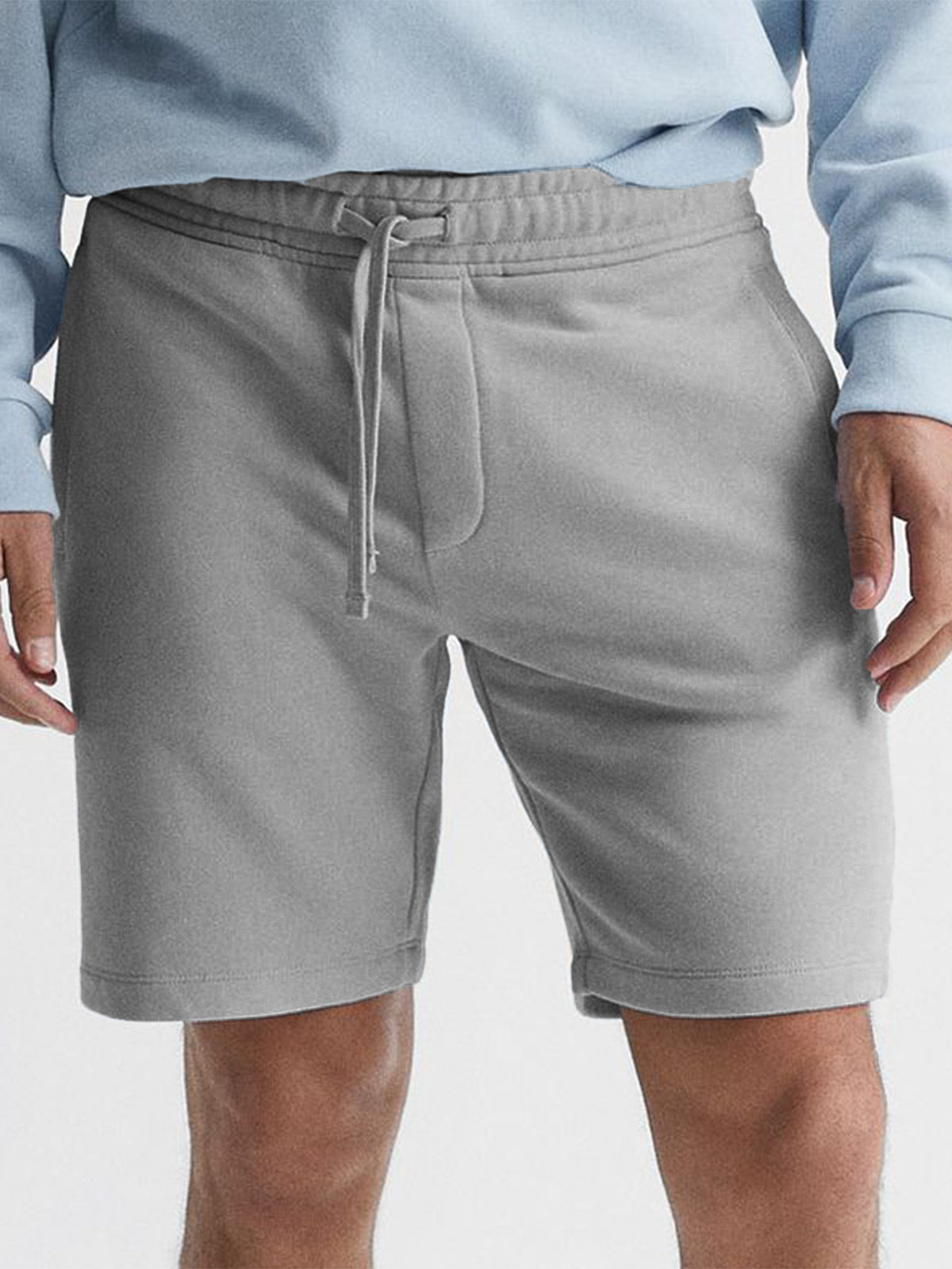Men's Stylish Drawstring Dye Casual Cropped Shorts with Side Pockets