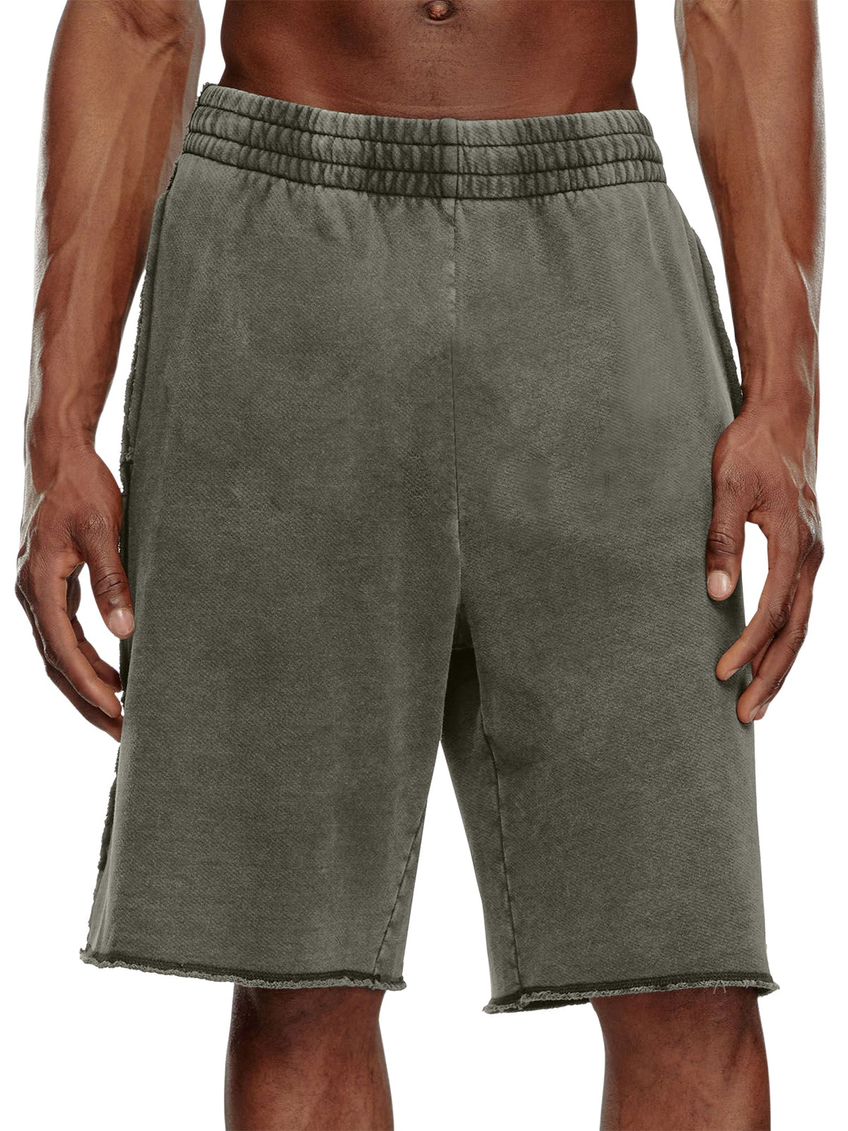 Men's Cotton Washed Distressed Vintage Distressed Shorts