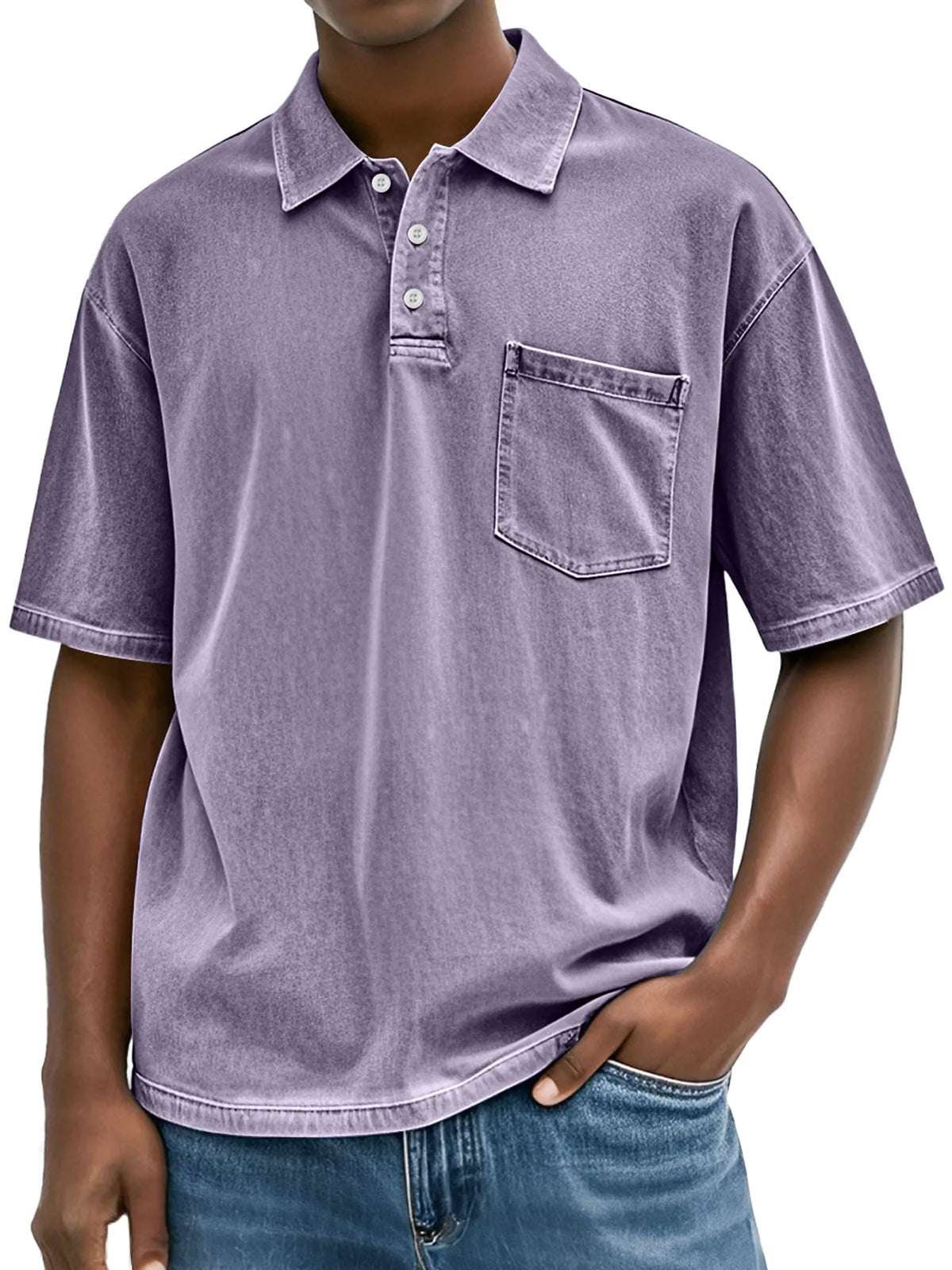 Men's Retro Everyday Lapel Pocket Comfort Short Sleeve POLO Shirt