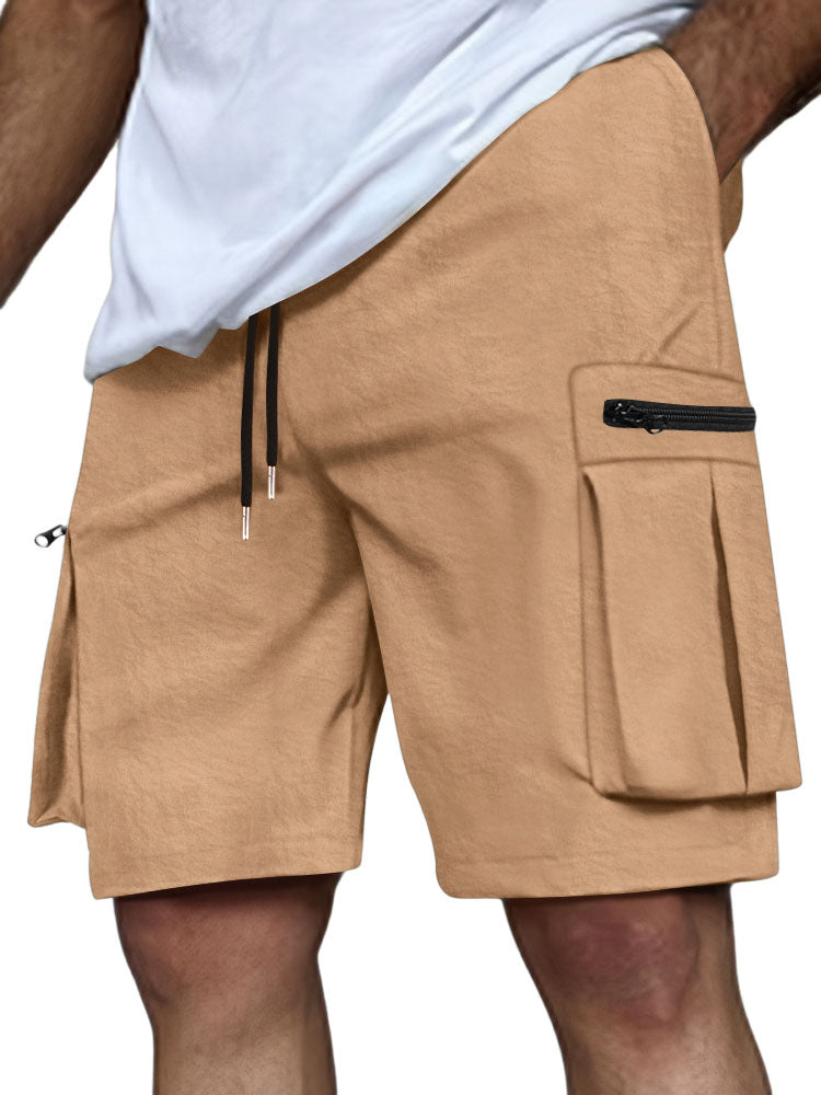 Men's Cargo Zipper Pocket Casual Shorts