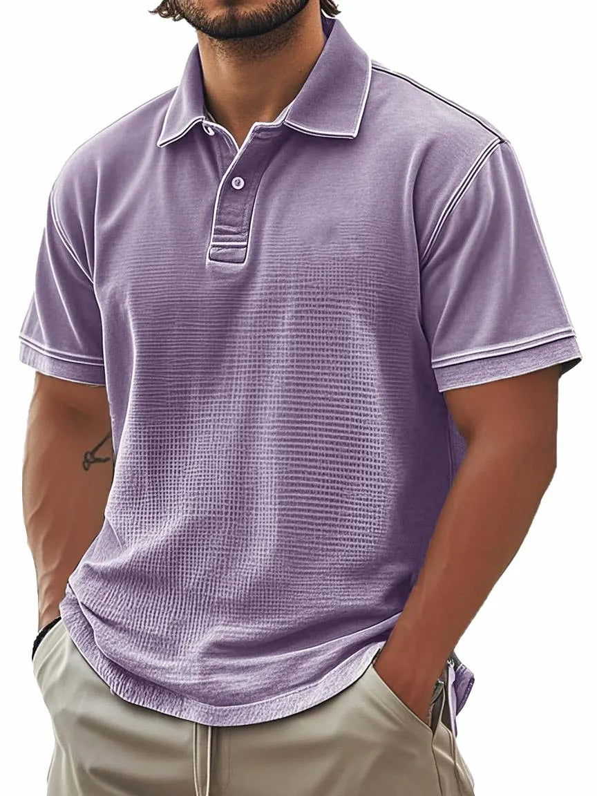 Men's Retro Fashion Workwear Lapel Short-sleeved Polo Shirt