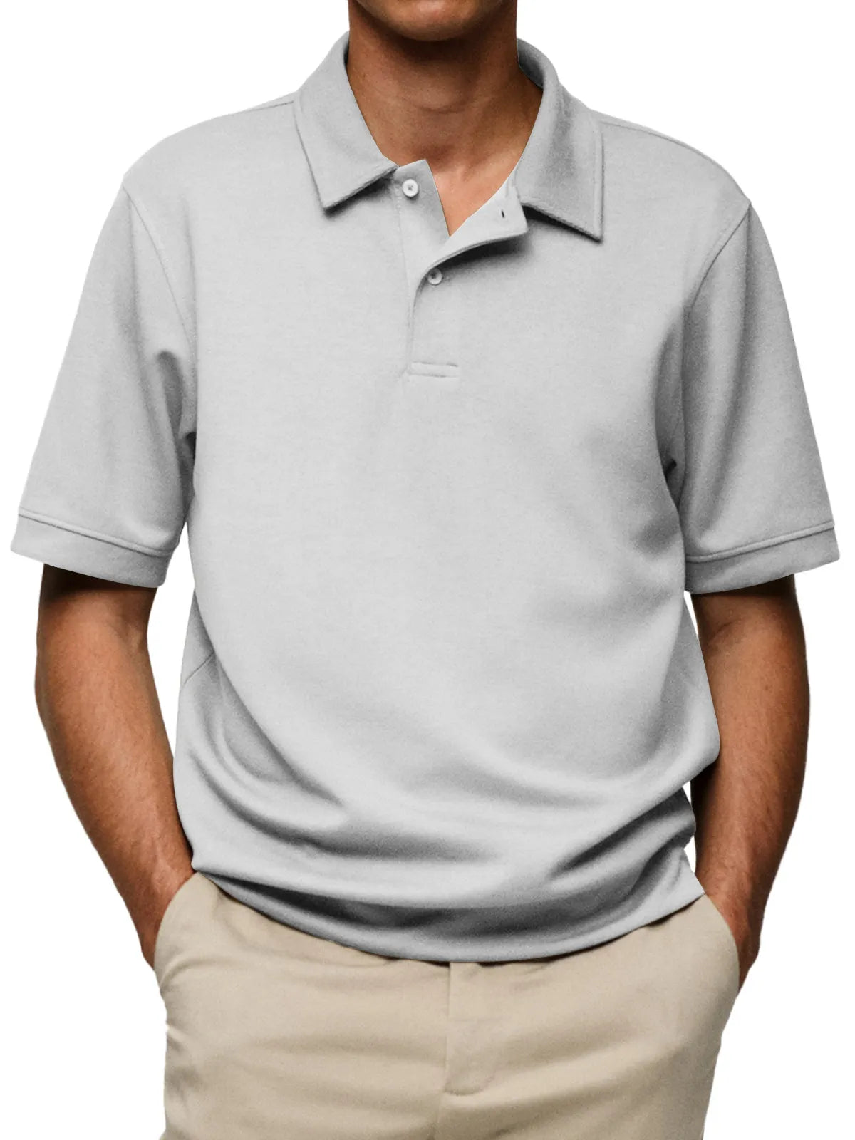 Men's Everyday Casual Lapel Button-Down Short Sleeve POLO Shirt