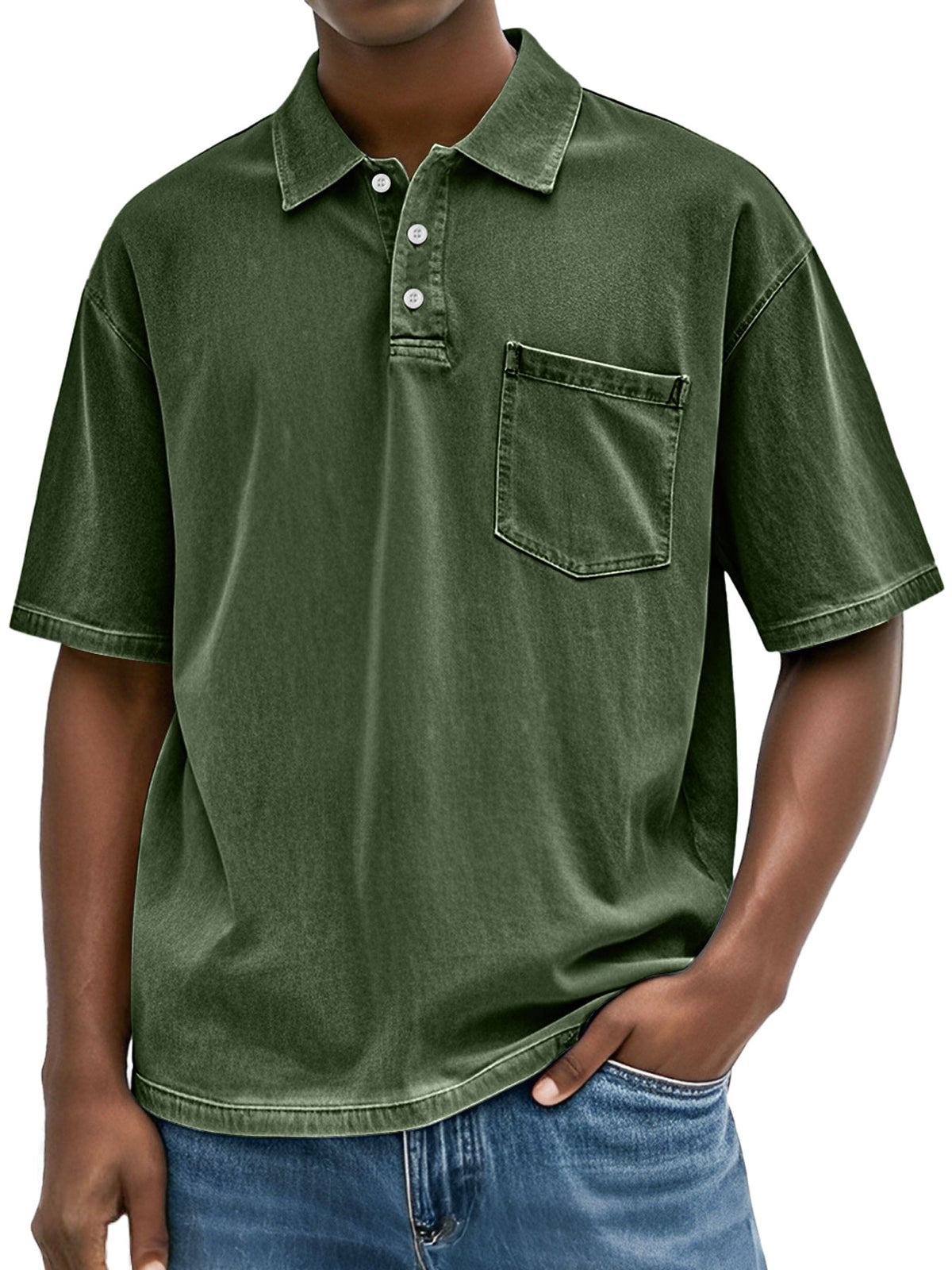 Men's Retro Everyday Lapel Pocket Comfort Short Sleeve POLO Shirt