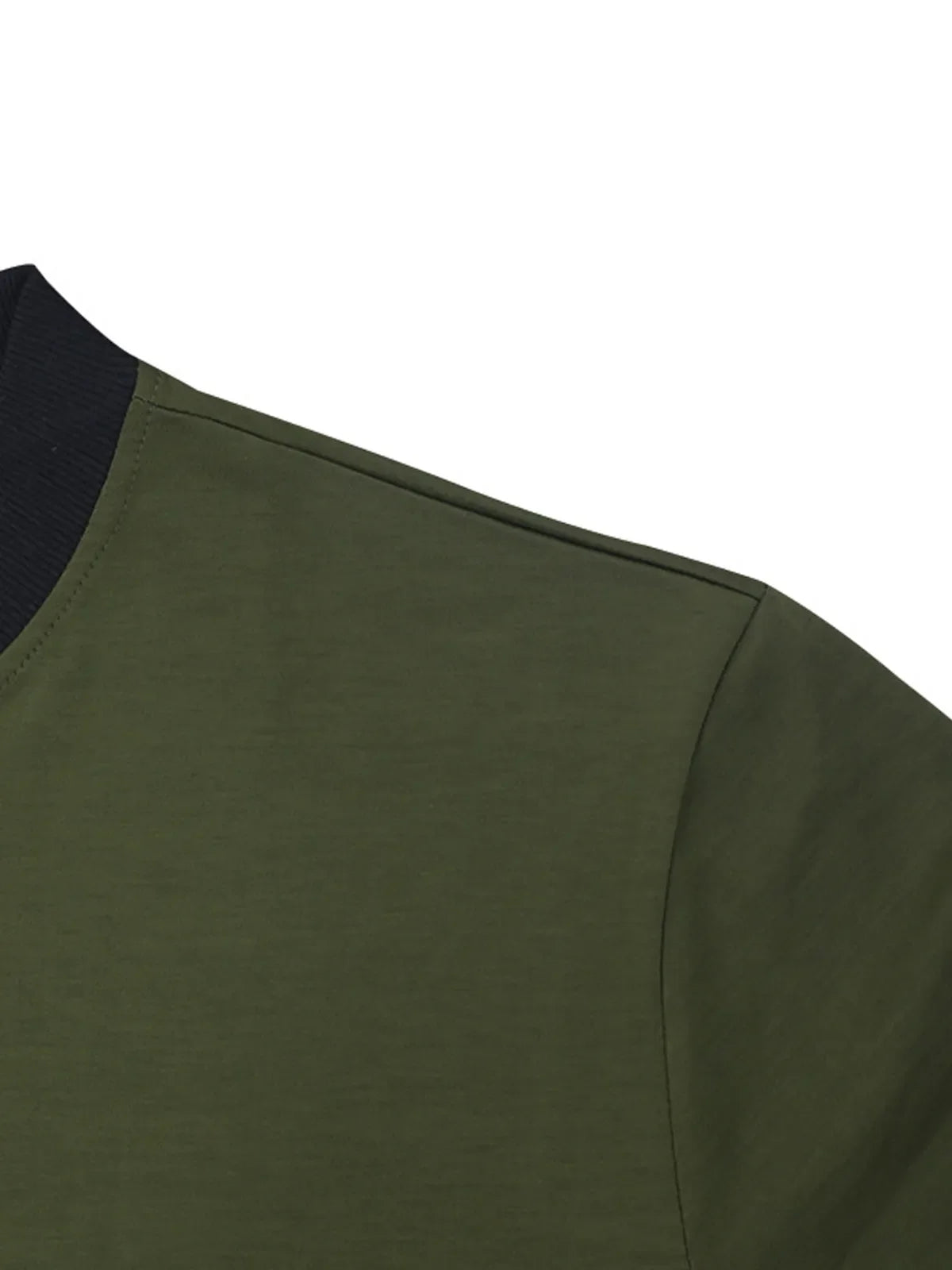 Men's Casual Stand Collar Zipper Pocket Solid Color Baseball Uniform Jacket