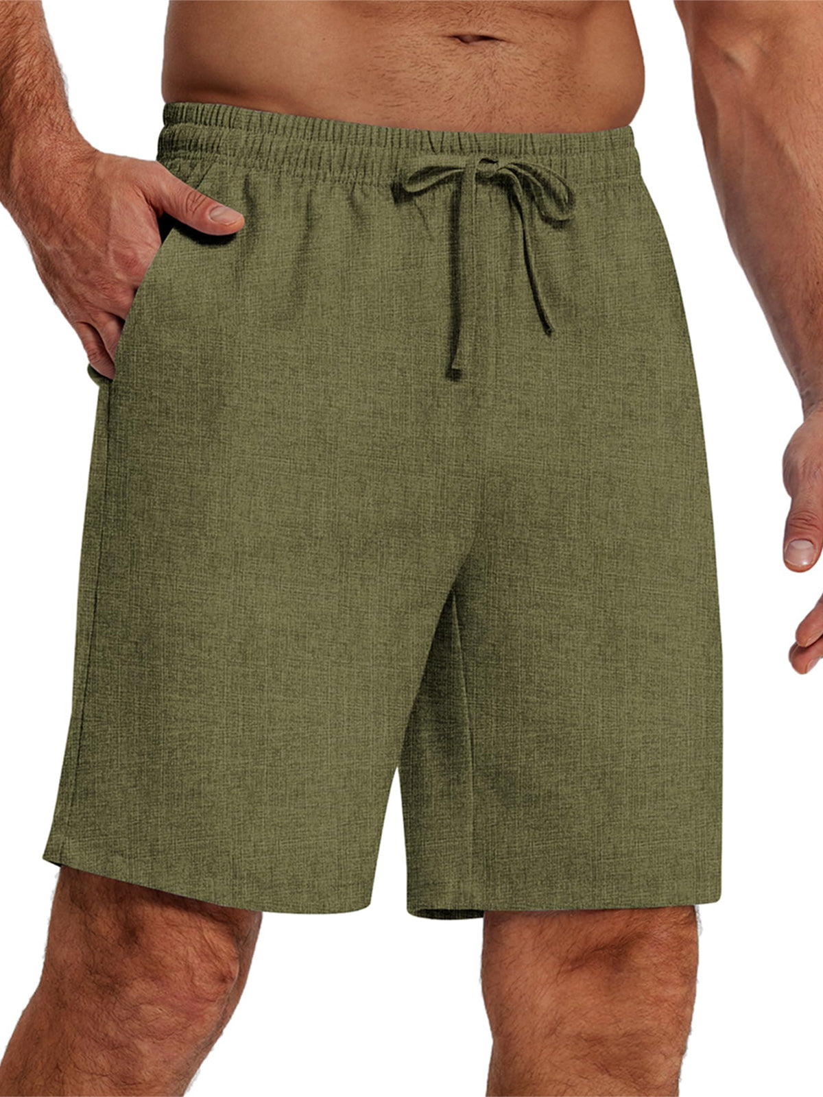 Men's Everyday Casual Drawstring Solid Color Shorts
