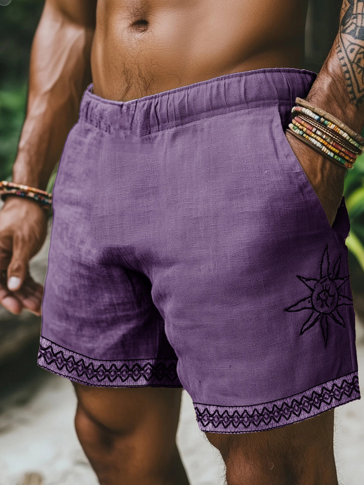 Men's Hawaiian Casual Print Shorts