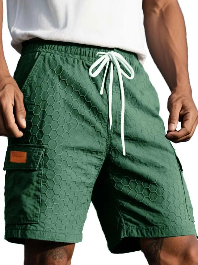 Men's Fashion Casual Textured Fabric Pocket Shorts
