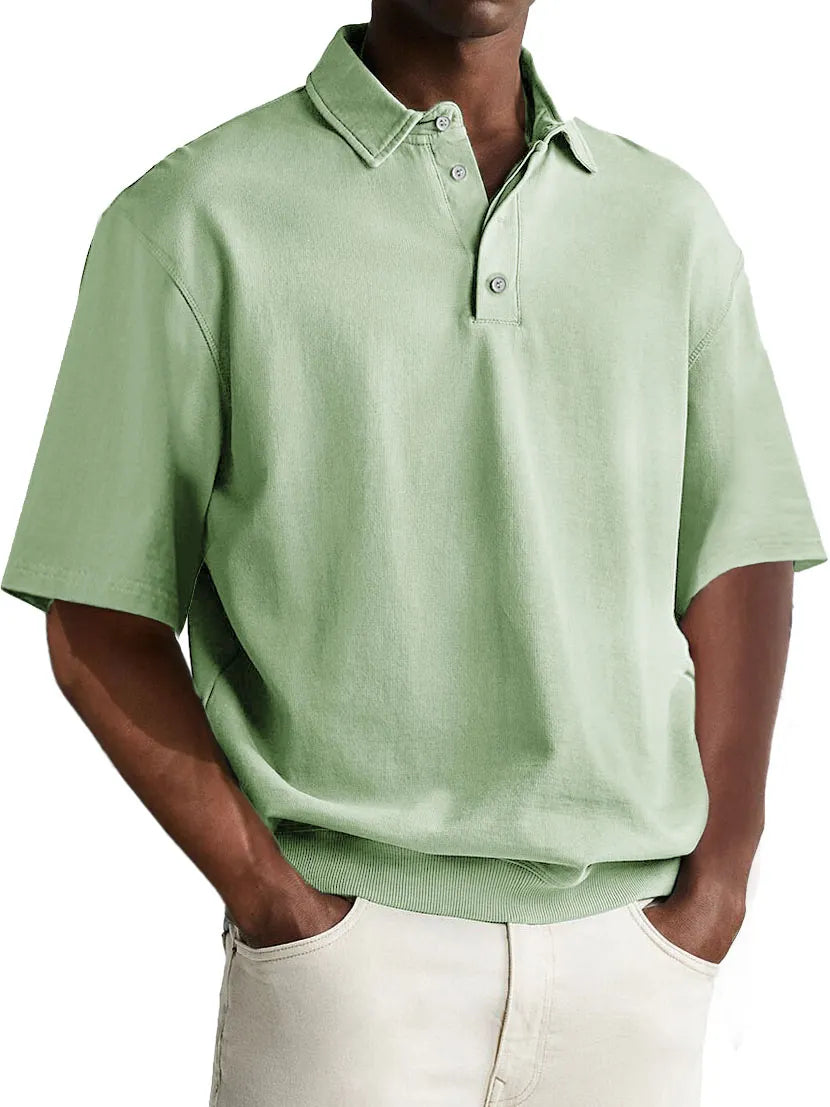 Men's Fashion Comfortable And Casual Lapel Short-sleeved Polo Shirt