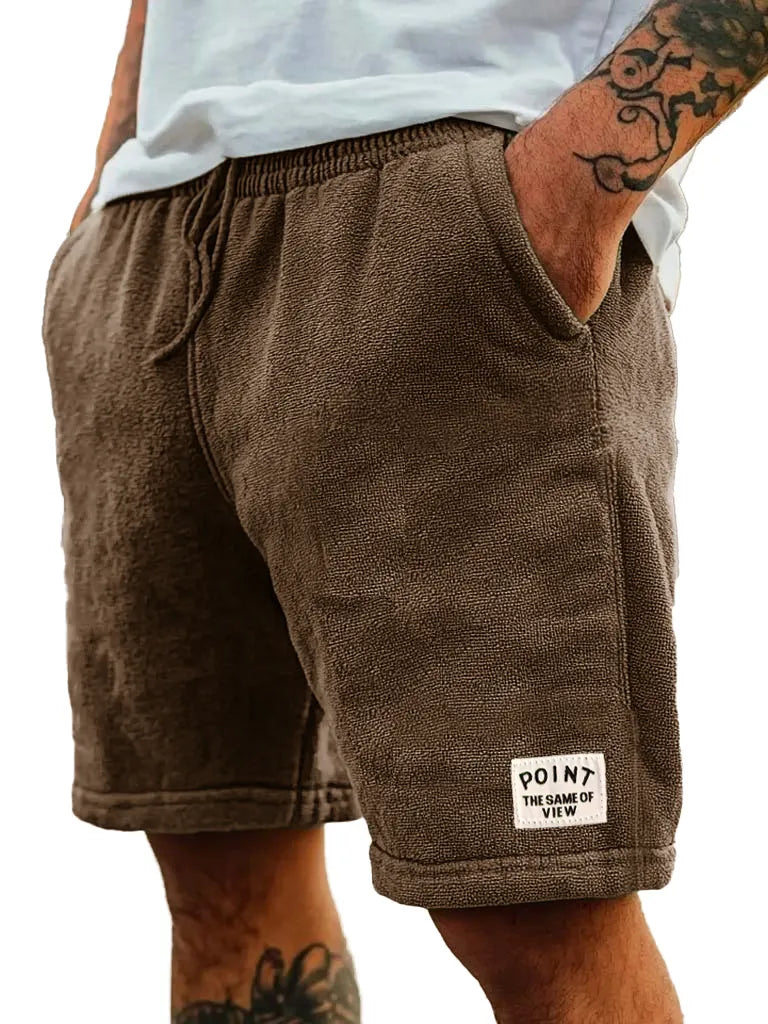Men's Fashion Retro Embroidered Logo Pocket Shorts