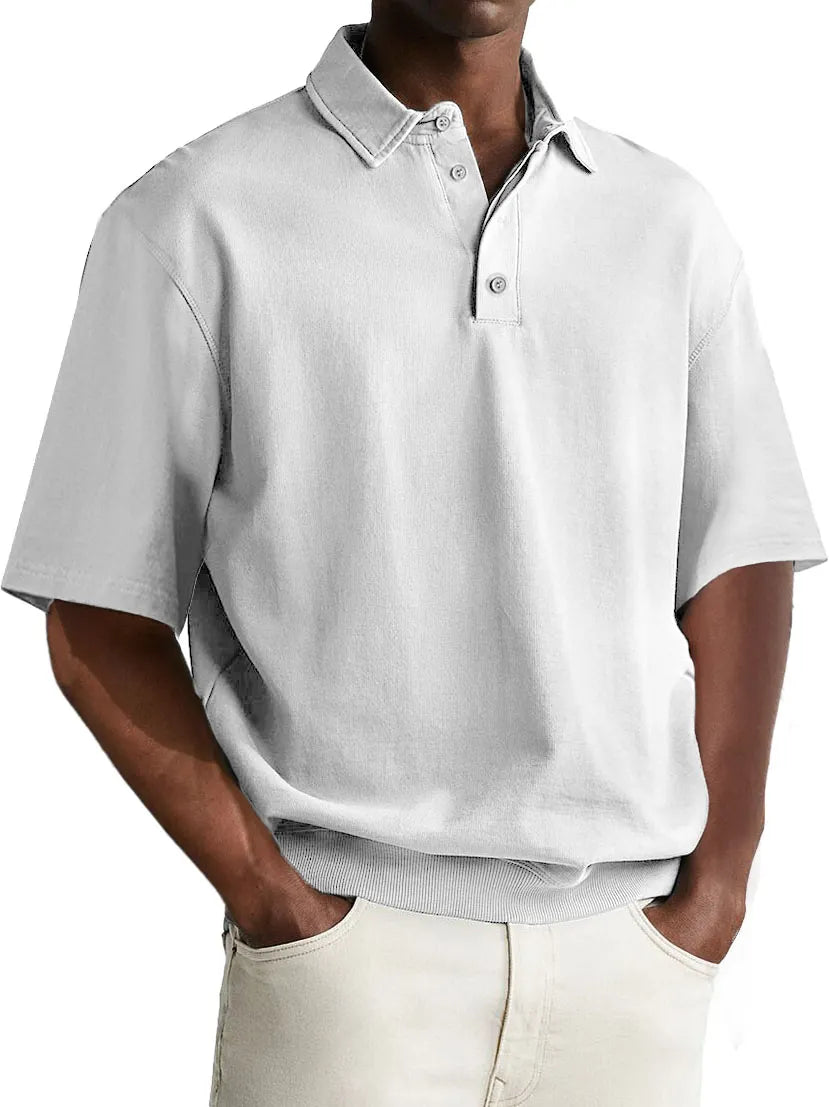 Men's Fashion Comfortable And Casual Lapel Short-sleeved Polo Shirt