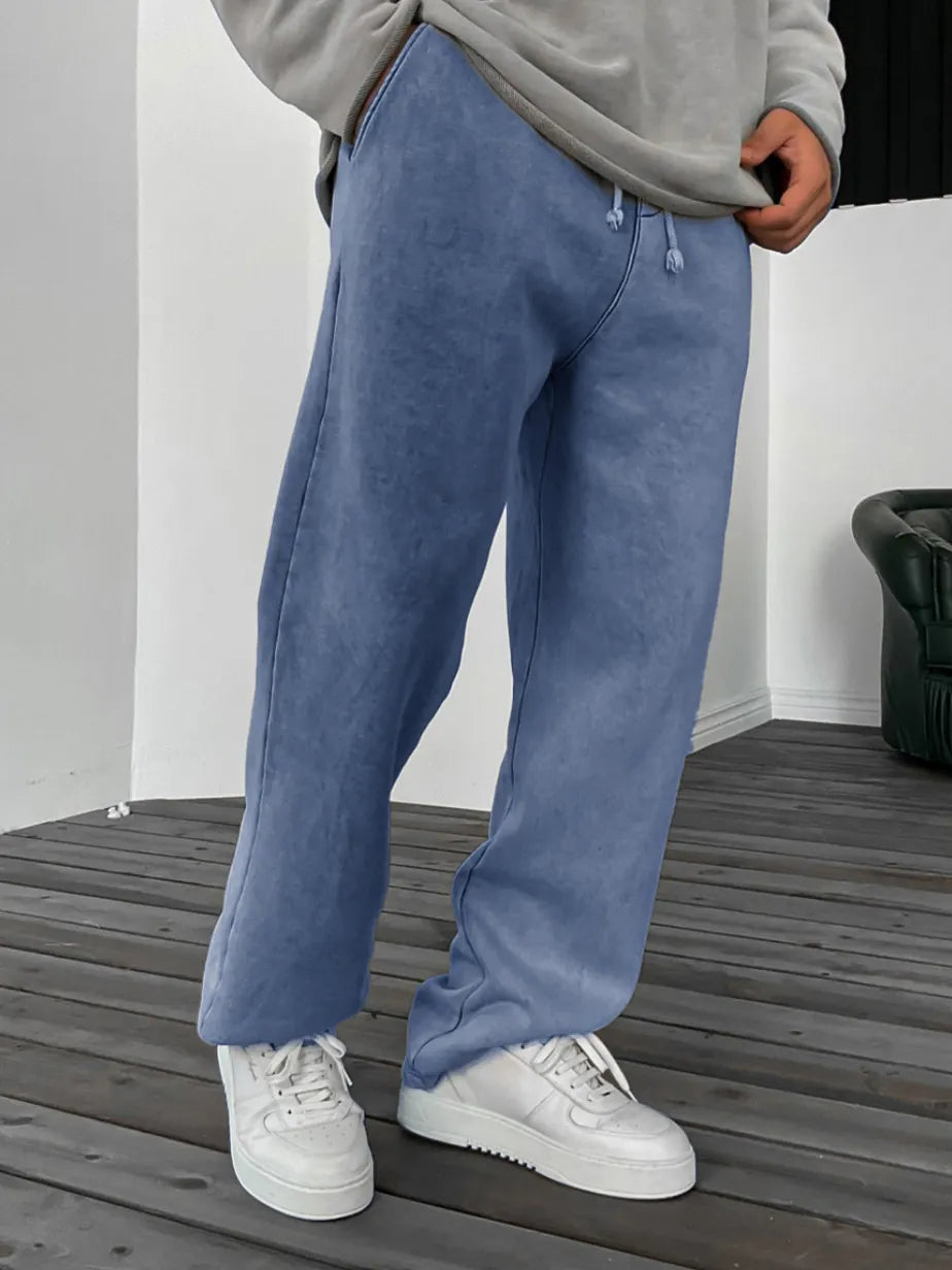 Men's Vintage Distressed Fashionable Thickened Trousers