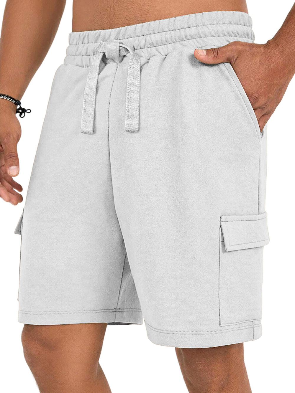 Men's Casual Cargo Multi-pocket Solid Color Comfortable Shorts