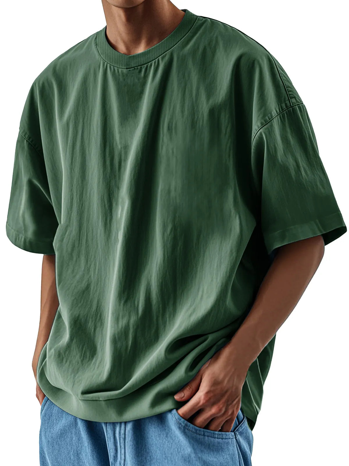 Men's Fashion Casual Loose Pocket Short Sleeve T-Shirt