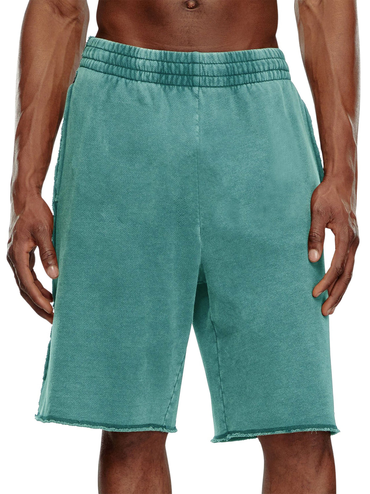 Men's Cotton Washed Distressed Vintage Distressed Shorts