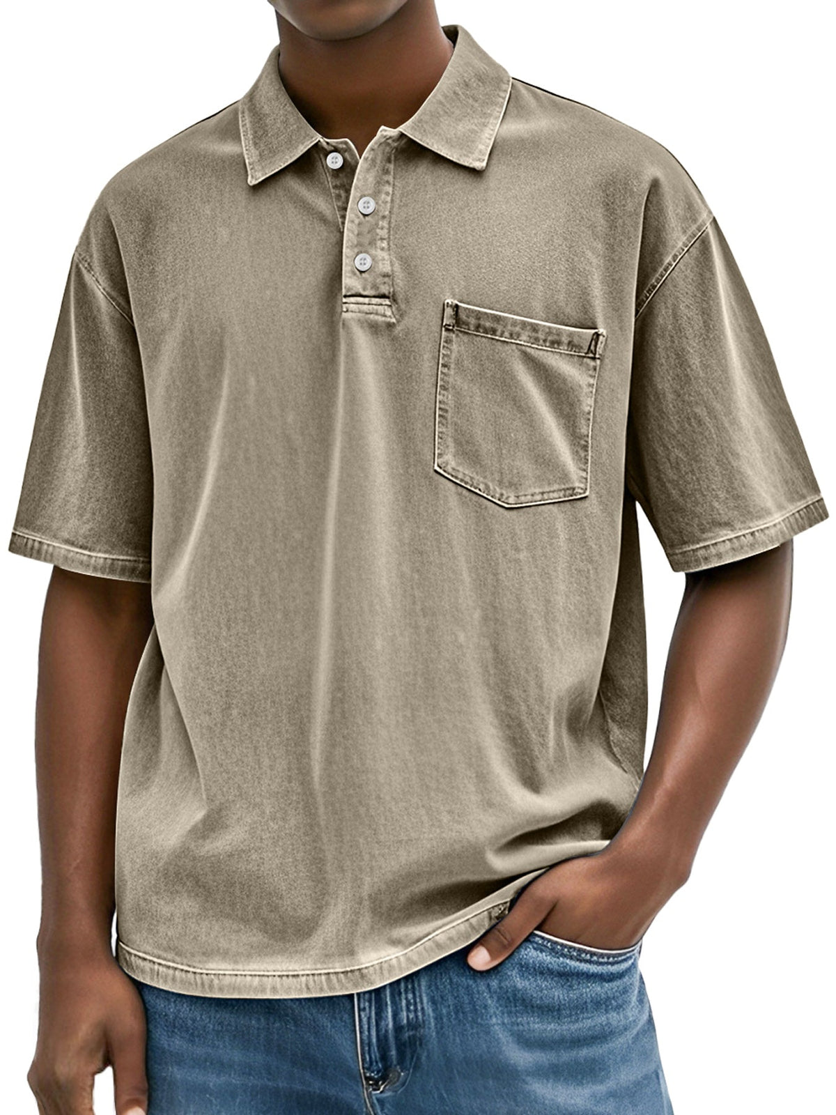 Men's Retro Everyday Lapel Pocket Comfort Short Sleeve POLO Shirt