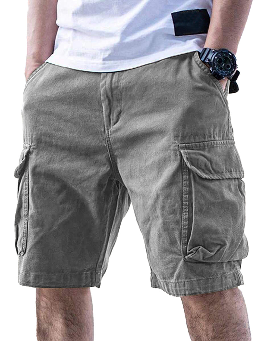 Men's Casual Solid Color Cargo Shorts