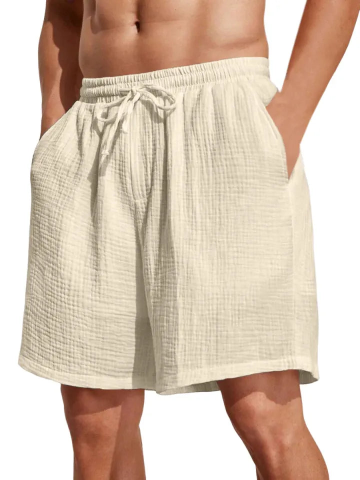 Men's Casual Solid Color Shoreline Beach Shorts