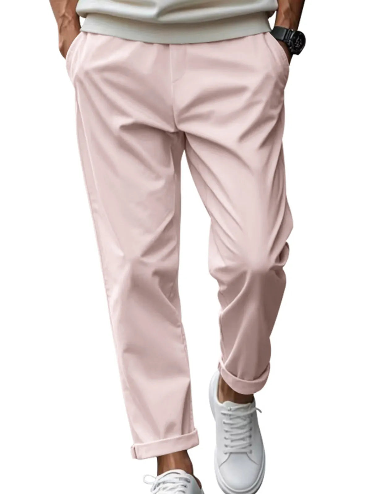 Men's Daily Casual Solid Color Comfortable Trousers