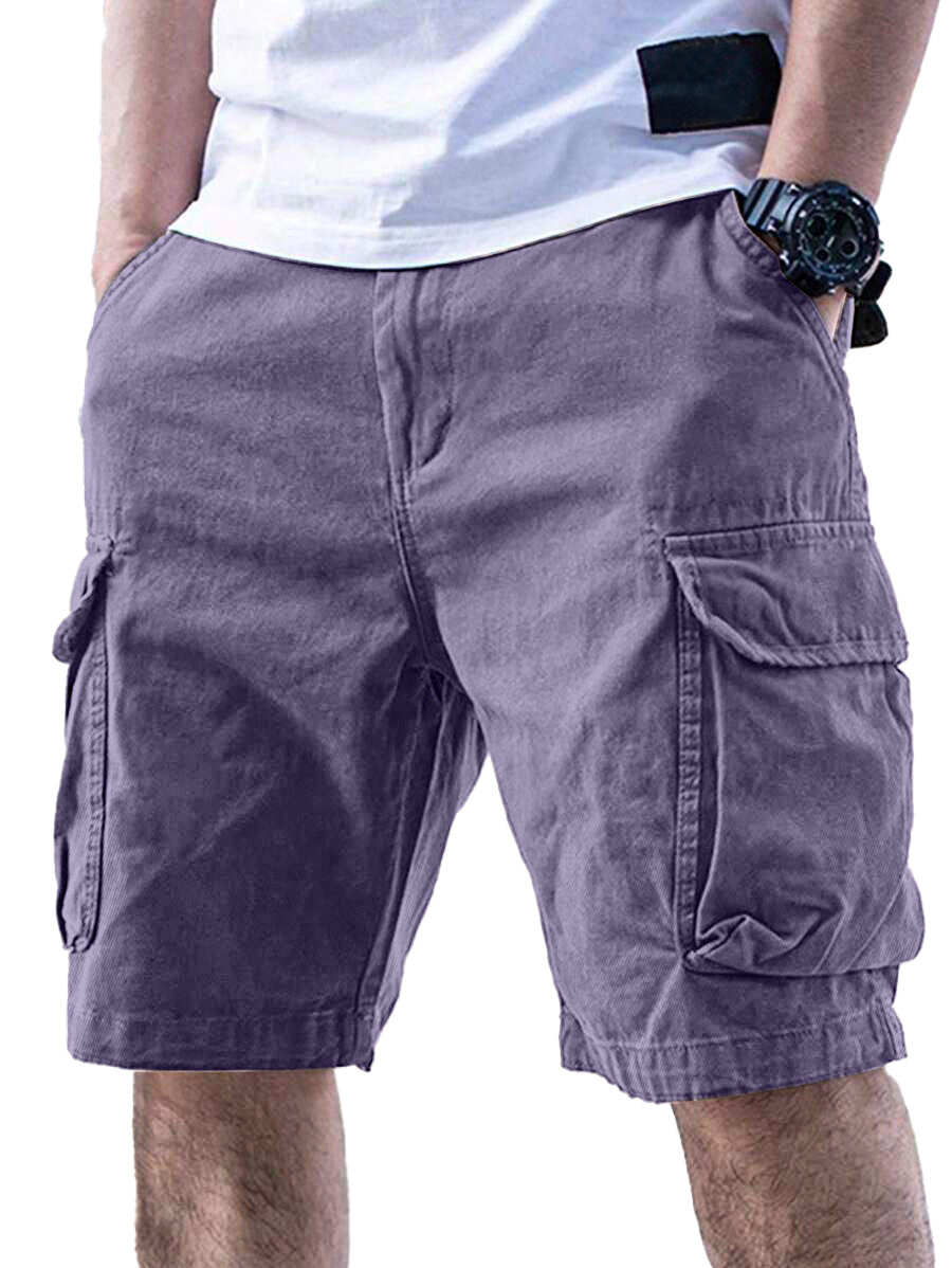 Men's Casual Solid Color Cargo Shorts