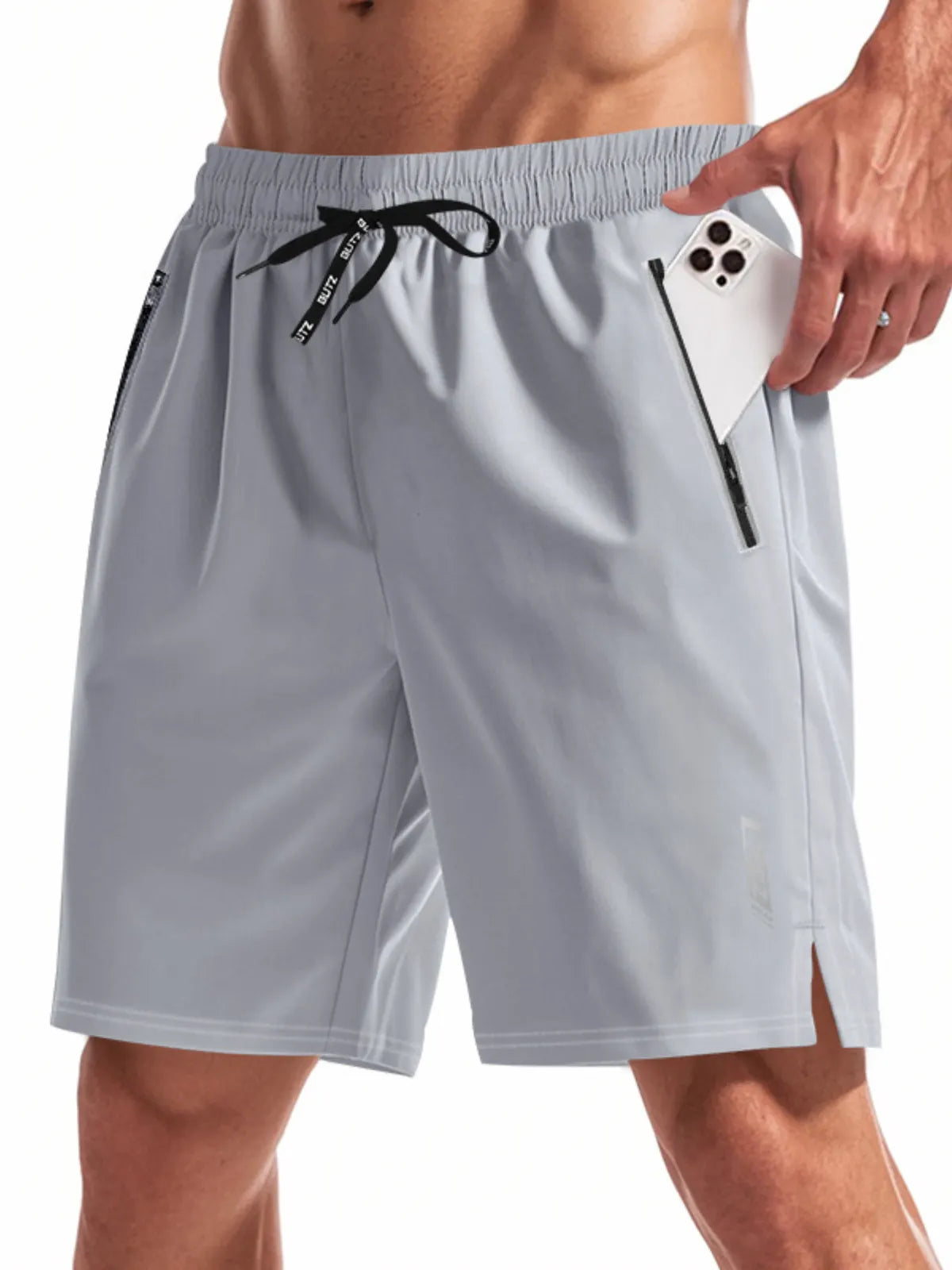 Men's Luminous Functional Quick-Drying Loose Beach Sports Casual Shorts with Side Pockets