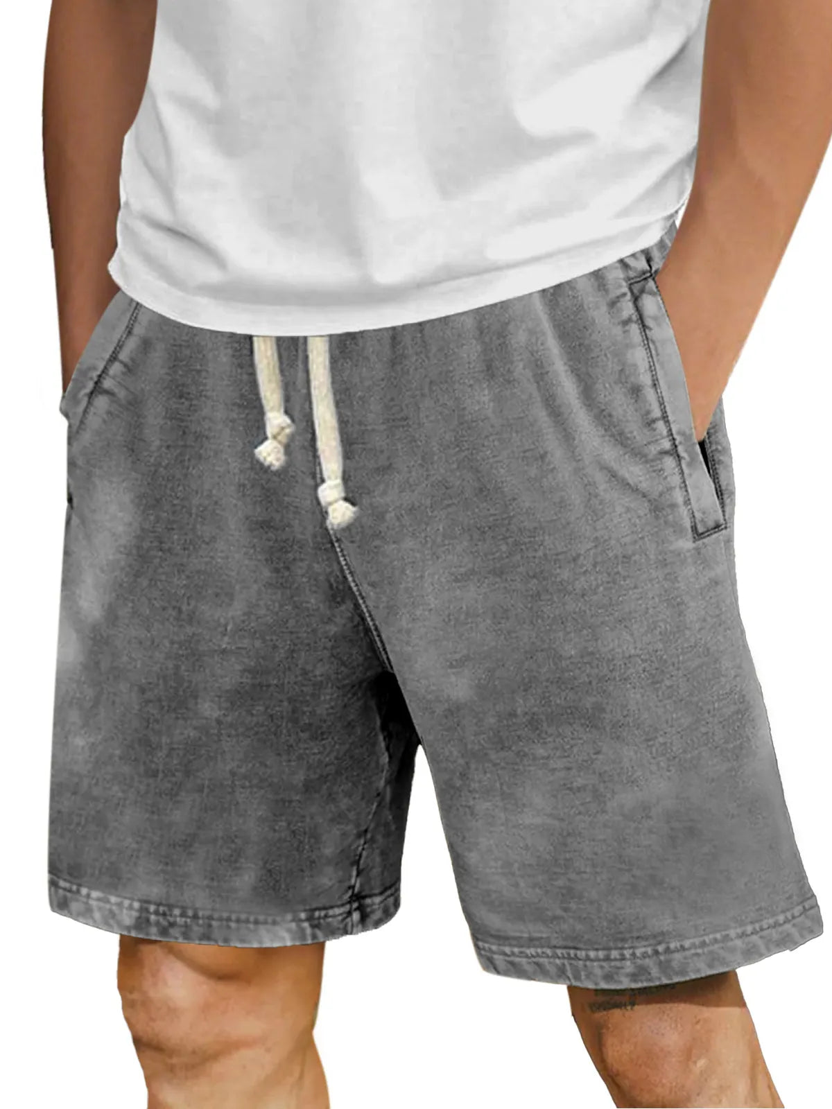 Men's Casual Simple Retro Solid Color Comfortable Shorts